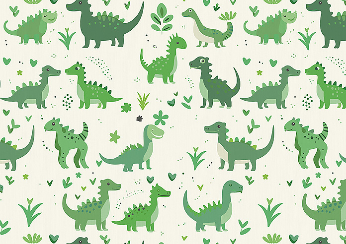 Dino Land, Lush Green - Made to Measure Curtains - Image 8